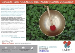 Concierto-Taller: CUENCOS TIBETANOS y CANTO VOCÁLICO @ Intuir | Valladolid | Castilla y León | España
