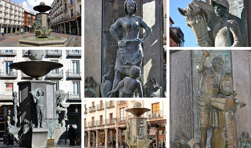Fuente Dorada ubicada en la plaza del mismo nombre en Valladolid (España)